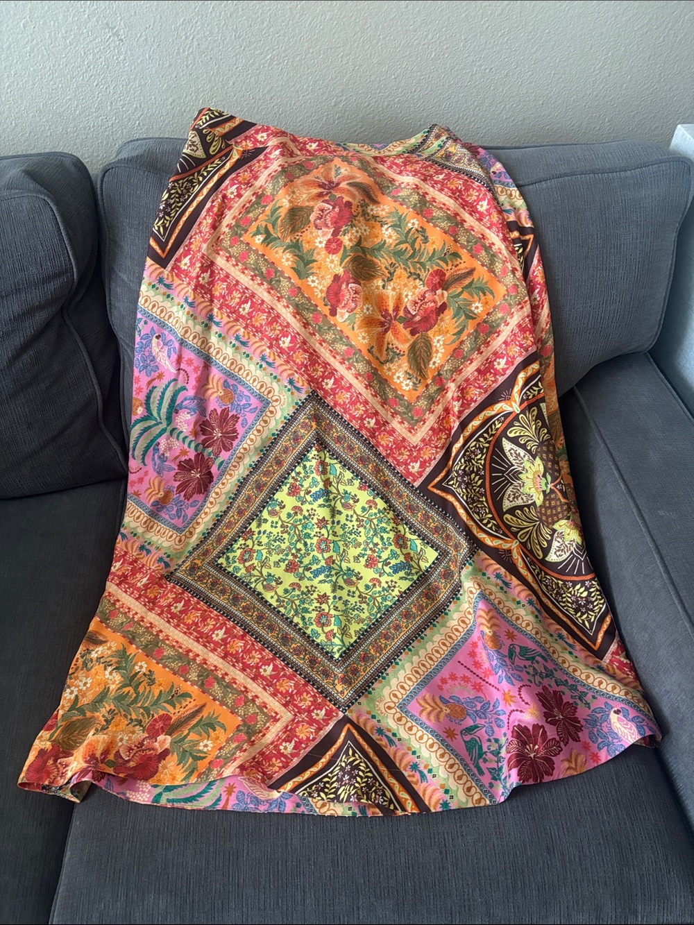 Farm Rio Printed Midi Skirt